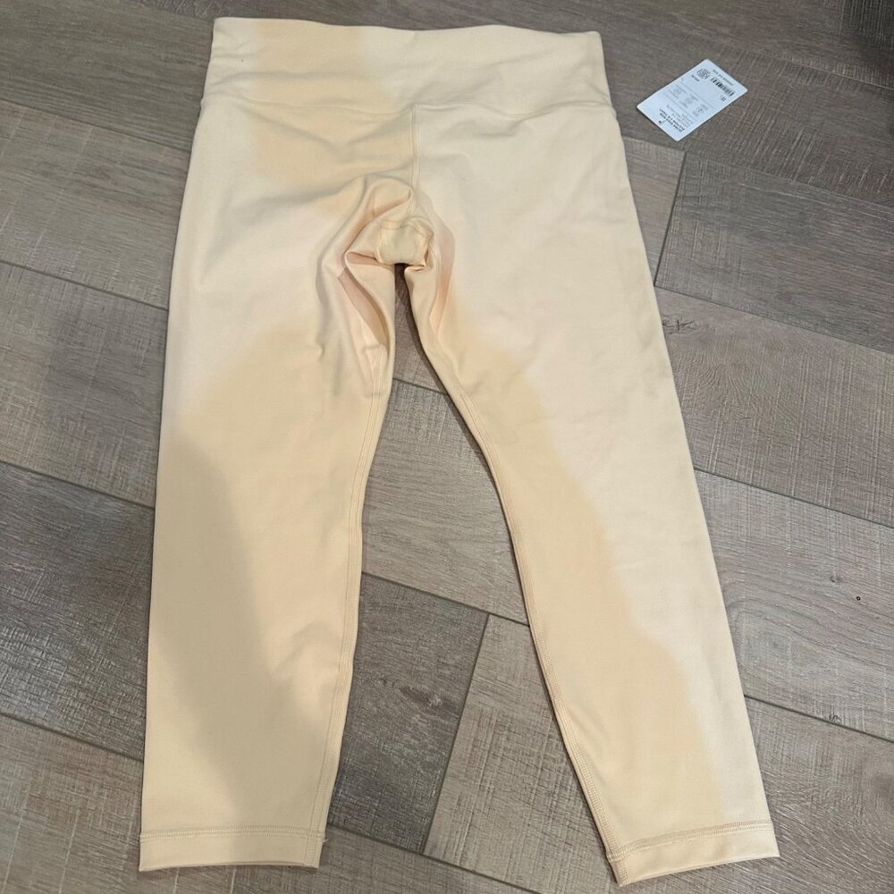 ATHLETA WOMENS ULTRA HIGH RISE ELATION 7/8 LEGGINGS NEW PEACH LARGE